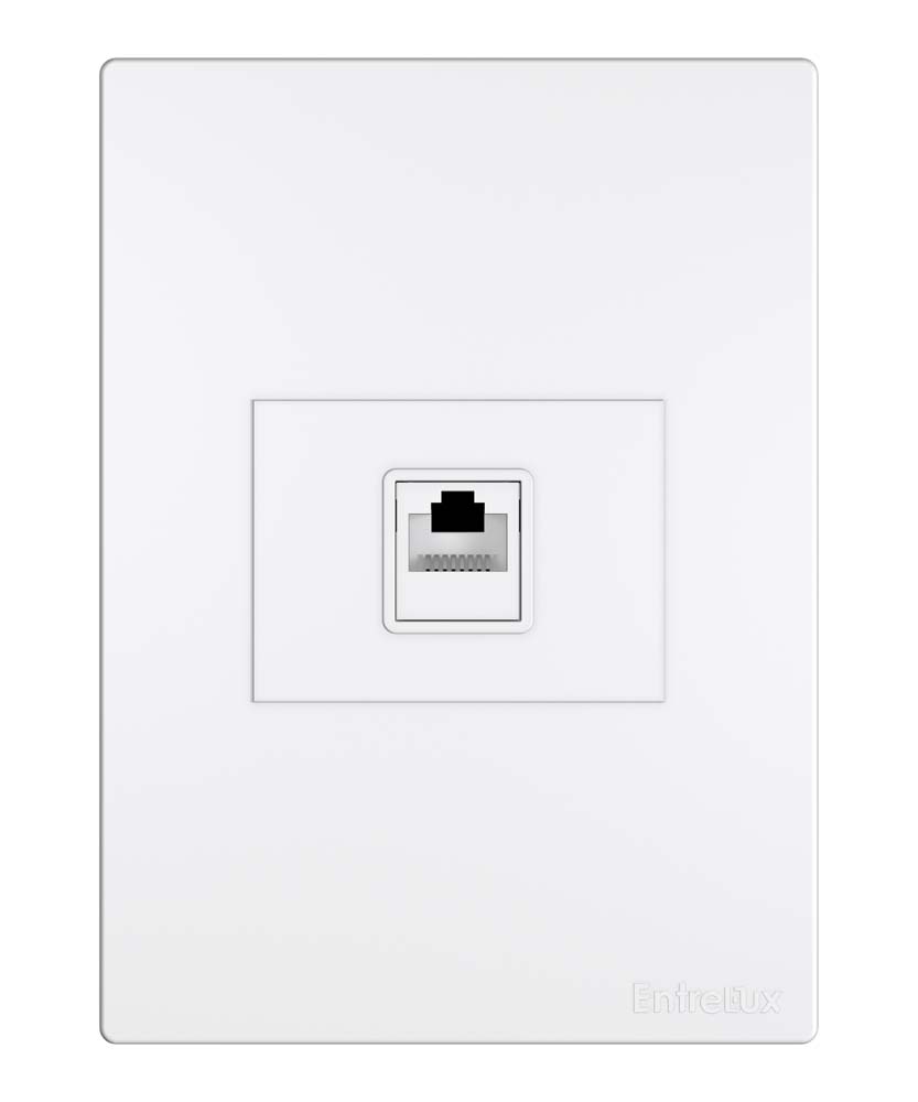 Classic 4×2 entrada RJ11 branco