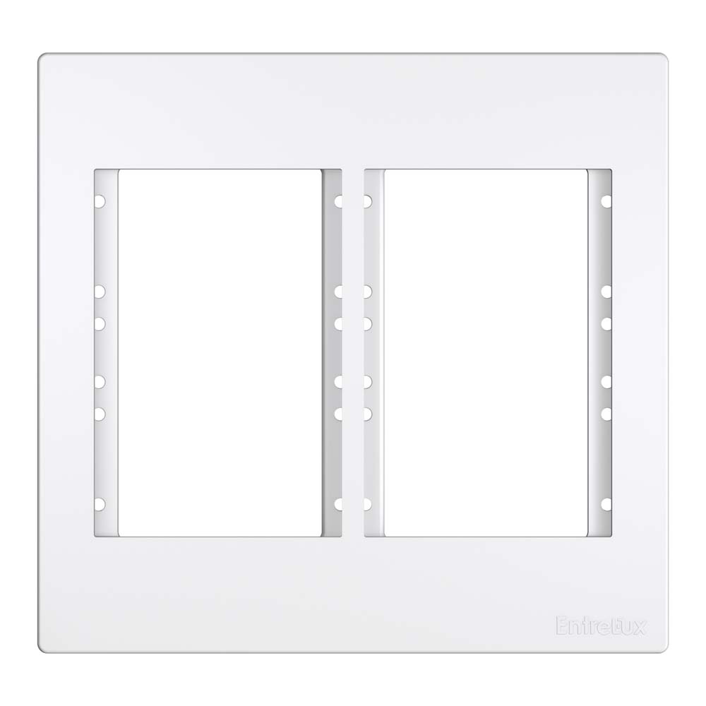 Placa e suporte janela dupla grande linha classic 4×4 branco