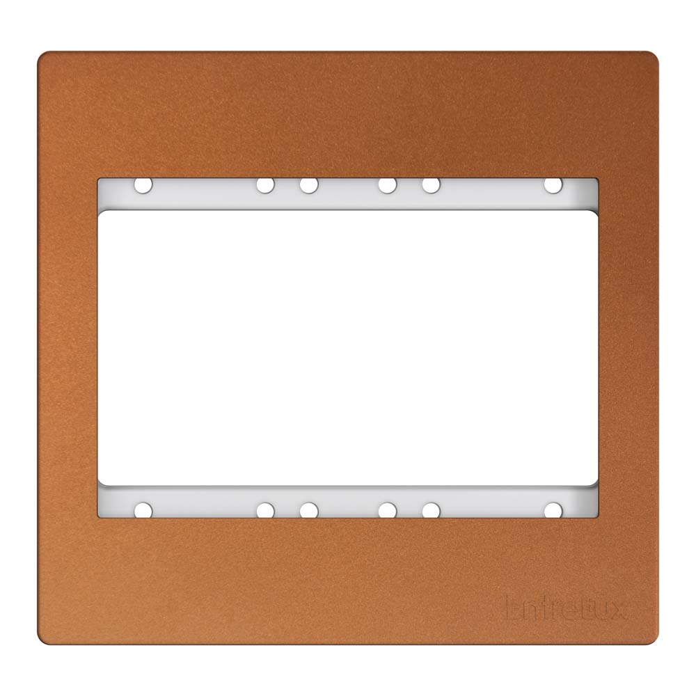 Placa e suporte janela maior linha fit clean bronze