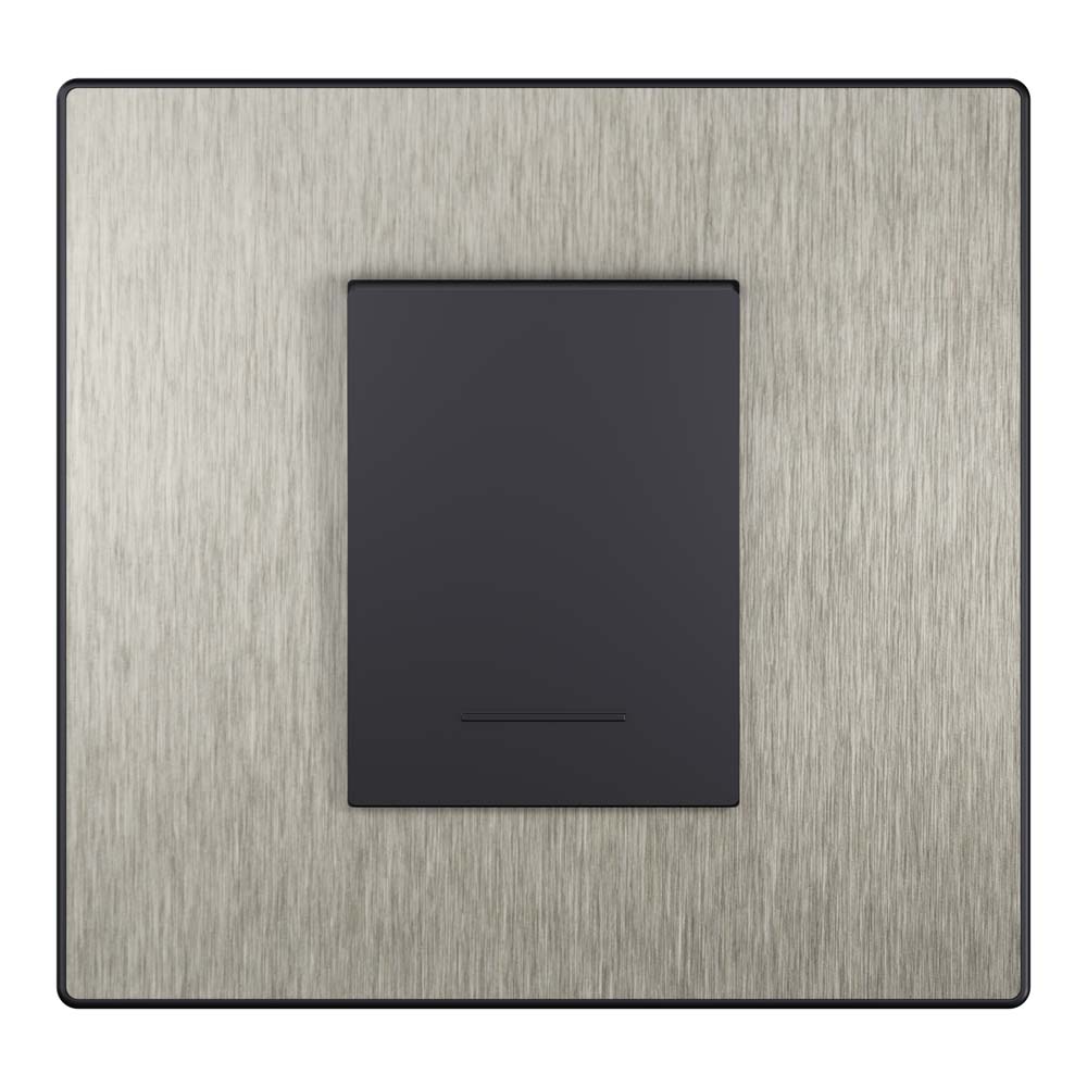 Fit steel interruptor – simples aço escovado