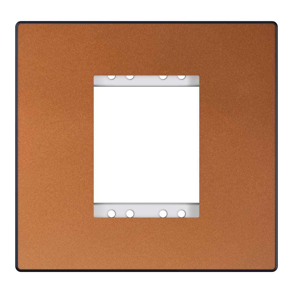 Placa e suporte janela menor linha fit steel bronze