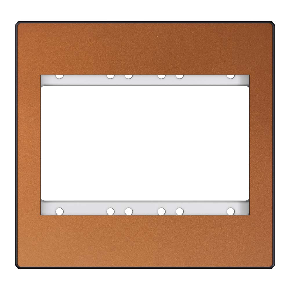 Placa e suporte janela maior linha fit steel bronze