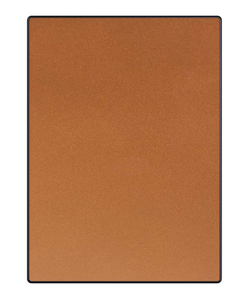 Placa e suporte cego linha steel 4×2 bronze